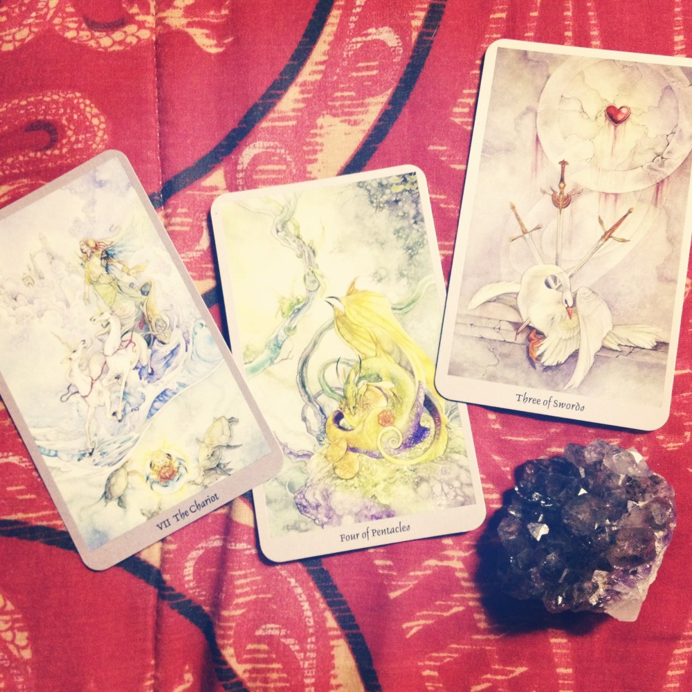 changing woman card reading  photo